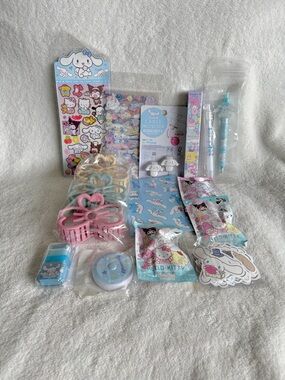 Cinnamoroll Bundle #3C - Stickers, Pens, Hair Clips, Erasers & More